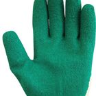 Yellow size 8-11 Latex Garden Gloves / Yard Work Gloves 10G Knitted Wrinkle