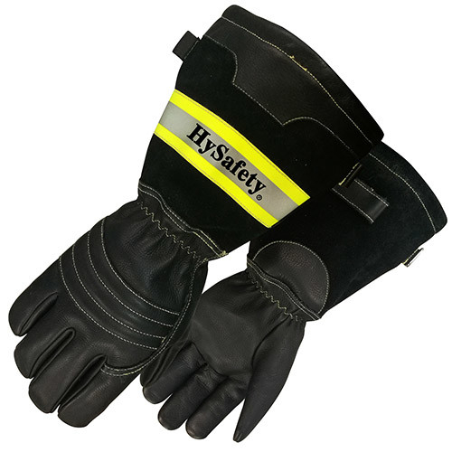 EN659/GOST R Certificate Firefighter Gloves Long Cuff With Reflective Tape