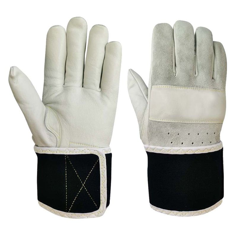 Hysafety A1 2019 Anti Vibration Work Gloves Reversed Cowgrain Leather Back